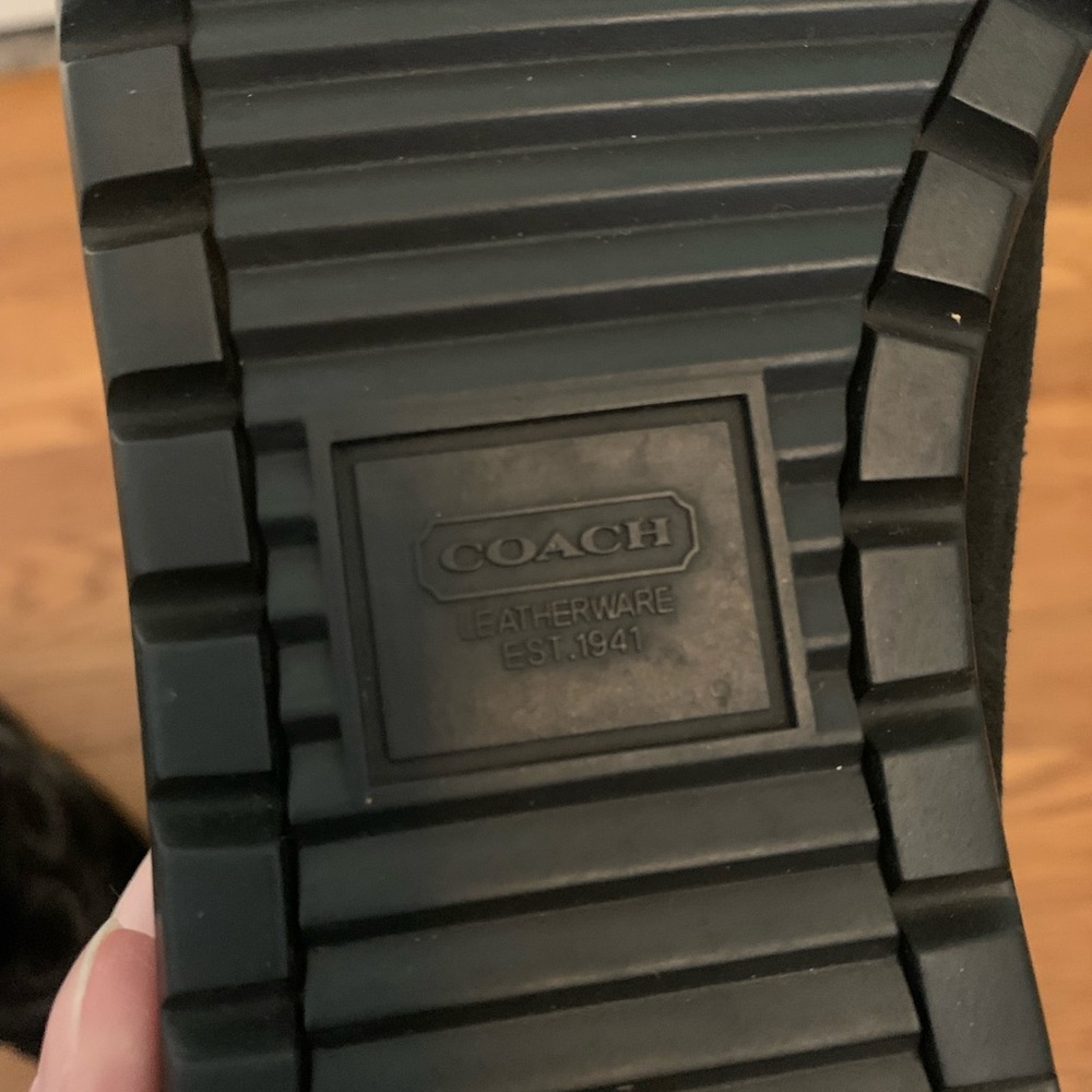 Coach Tatum winter boot, black suede with logo top, Women’s size 7.5 - Picture 4 of 6